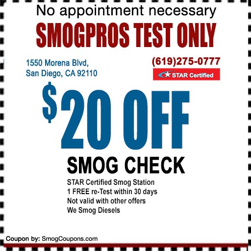 Smog Check Coupon San Diego