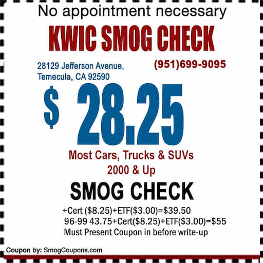 Smog Check Coupon Temecula Smog Check Coupon Temecula