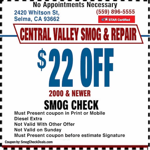 Smog Check Coupon Selma
