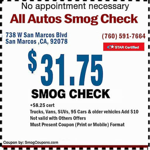All Autos Smog San Marcos Coupon